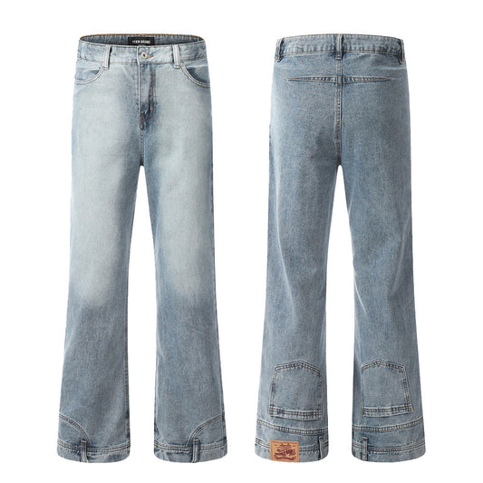 Fashion Personality Reverse Wear Jeans Men